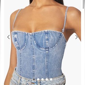 Denim underwire indigo corset